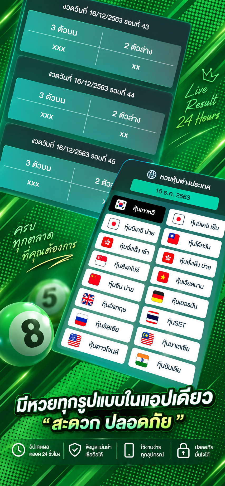ภาพตัวอย่างประเภทหวยบน HuayLike